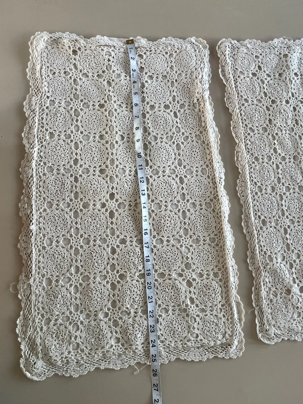 Boho Vintage crochet pillow case set
